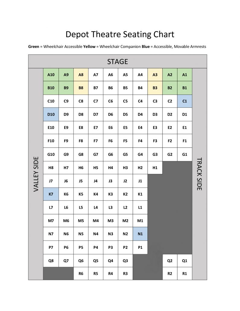 The Depot Theatre Seating Chart