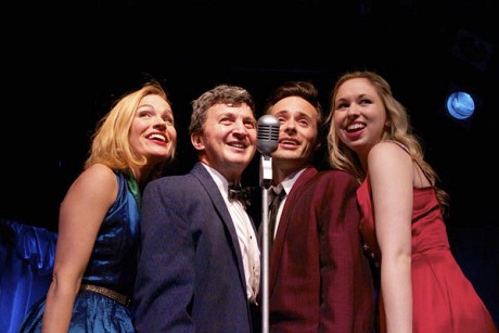 Tiffan Borelli, Paul Binotto, Erik Keiser, Maggie Politi in "My Way: A Musical Tribute to Frank Sinatra" at The Depot Theatre, July 2014 (Photo: Bonnie Brewer)